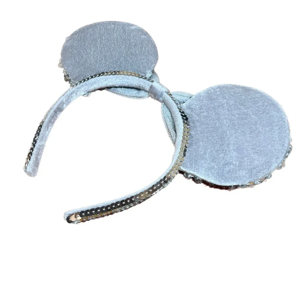 Y2K Silver Sequin Minnie Ears